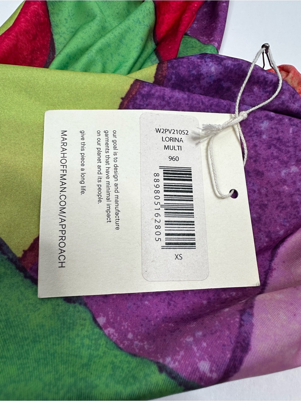 NEW Mara Hoffman Lorina Off-The-Shoulder Bikini Womens XS Colorful Summer Swim - Picture 4 of 8